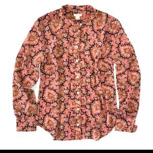 NWT J CREW Paisley Ruffle Shirt